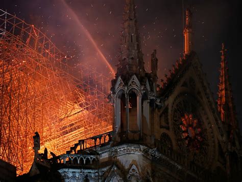 notre dame cathedral fire date